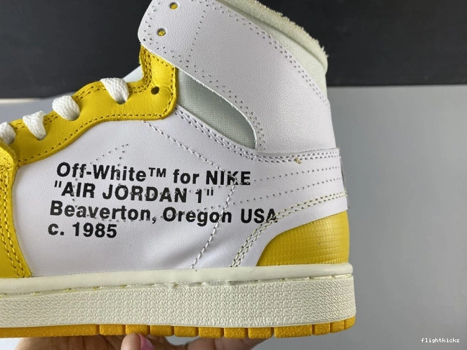 Powder Air 1 White Jordan Yellow-Cone x AQ0818-149 Dark Off-White NRG 0306